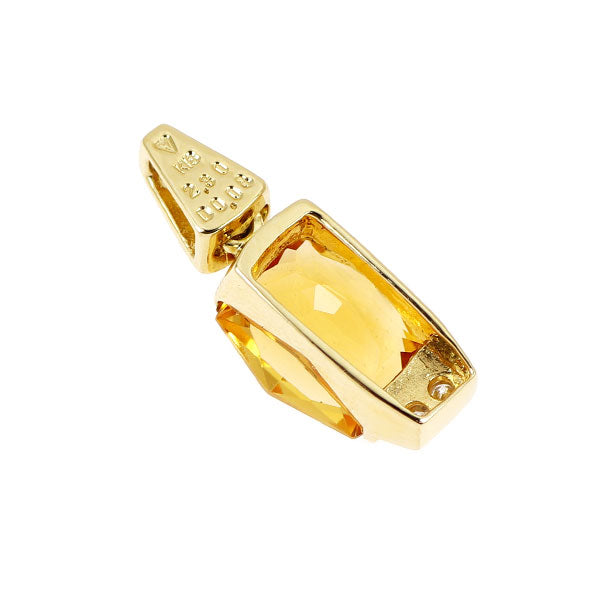 ベリテ K18YG シトリン ダイヤモンド ペンダントトップ 2.30ct D0.08ct