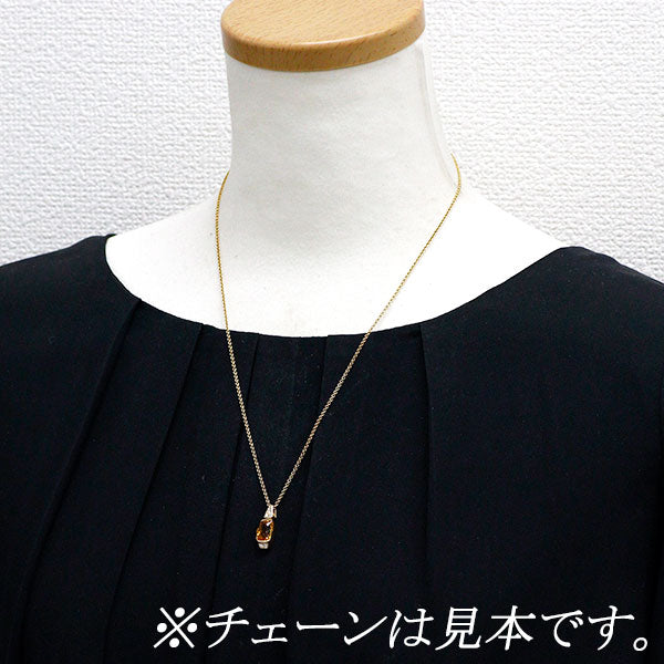 ベリテ K18YG シトリン ダイヤモンド ペンダントトップ 2.30ct D0.08ct