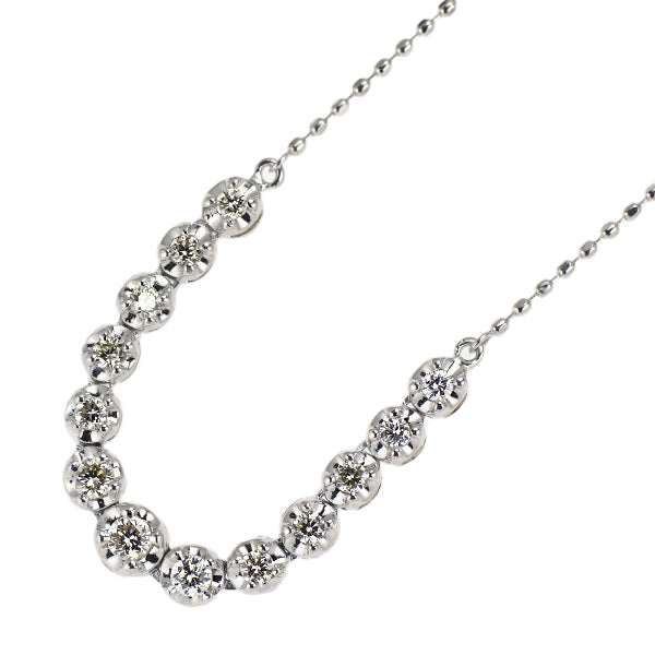 K18WG ダイヤモンド ペンダントネックレス 0.23ct