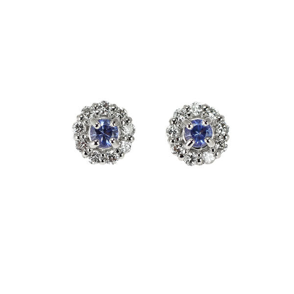 希少 Pt950/ Pt900 ベニトアイト ダイヤモンド ピアス 0.12ct D0.14ct