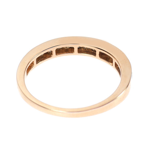 K18PG プリンセスカット ダイヤモンド リング 0.68ct ハーフエタニティ