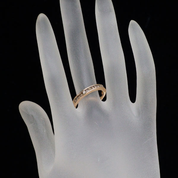 K18PG プリンセスカット ダイヤモンド リング 0.68ct ハーフエタニティ