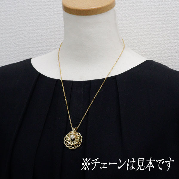 平和堂貿易 K18YG ダイヤモンド ペンダントトップ 0.50ct
