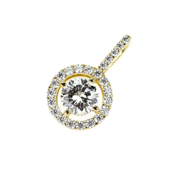 新品 K18YG ダイヤモンド ペンダントトップ 0.578ct E VS2 G D0.21ct【エスコレ】