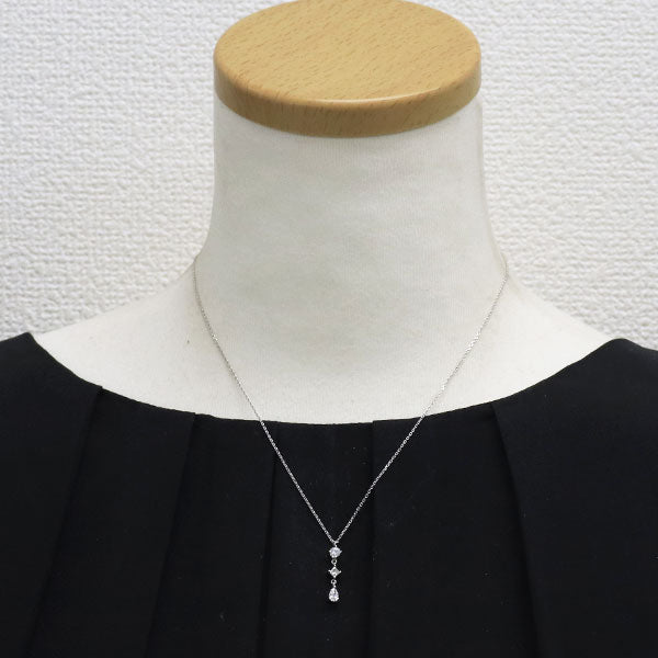 ヴァンドーム青山 Pt950/ Pt850 ダイヤモンド ペンダントネックレス 0.37ct スリーストーン