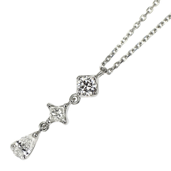 ヴァンドーム青山 Pt950/ Pt850 ダイヤモンド ペンダントネックレス 0.37ct スリーストーン