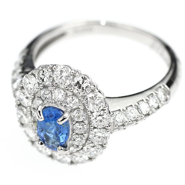 新品 Pt900 ブラジル産非加熱BLUE パライバトルマリン ダイヤモンド リング 0.47ct D1.38ct エイトリータ【エスコレ】