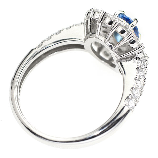 新品 Pt900 ブラジル産非加熱BLUE パライバトルマリン ダイヤモンド リング 0.47ct D1.38ct エイトリータ【エスコレ】