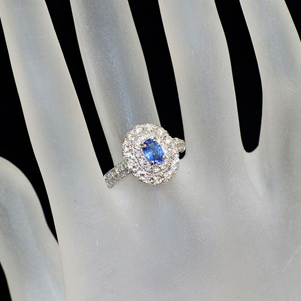 新品 Pt900 ブラジル産非加熱BLUE パライバトルマリン ダイヤモンド リング 0.47ct D1.38ct エイトリータ【エスコレ】