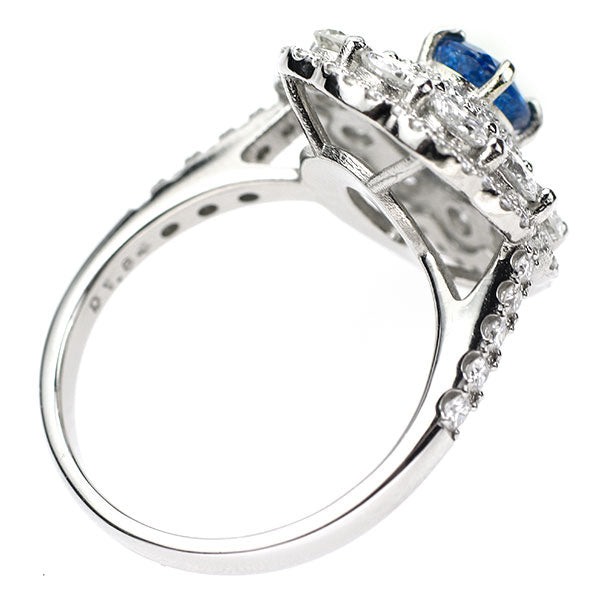 新品 Pt900 ブラジル産非加熱BLUE パライバトルマリン ダイヤモンド リング 0.65ct D1.84ct エイトリータ【エスコレ】