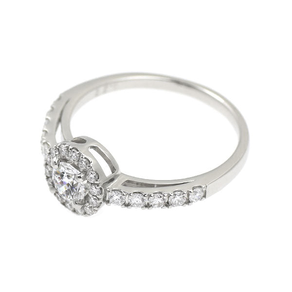 新品 Pt950 最高級品質ダイヤモンド リング 0.32ct D FL 3EX D0.35ct【エスコレ】