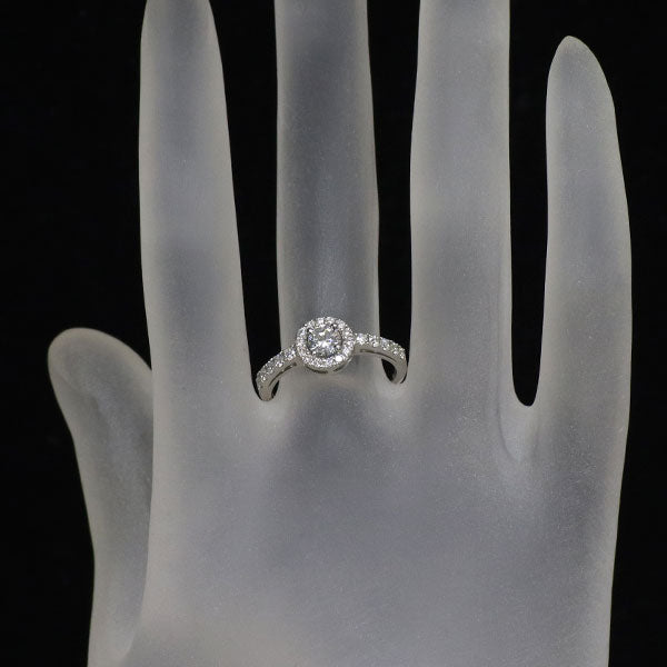 新品 Pt950 最高級品質ダイヤモンド リング 0.32ct D FL 3EX D0.35ct【エスコレ】
