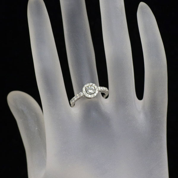 新品 Pt950 GIA鑑定書付 最高級品質 ダイヤモンド リング 0.31ct D FL 3EX D0.35ct 【エスコレ】