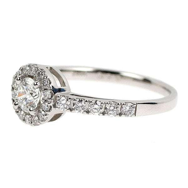 新品 Pt950 GIA鑑定書付 最高級品質 ダイヤモンド  リング 0.31ct D FL 3EX D0.35ct 【エスコレ】