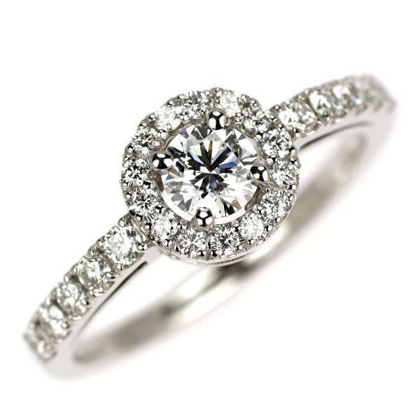 新品 Pt950 GIA鑑定書付 最高級品質 ダイヤモンド  リング 0.31ct D FL 3EX D0.35ct 【エスコレ】