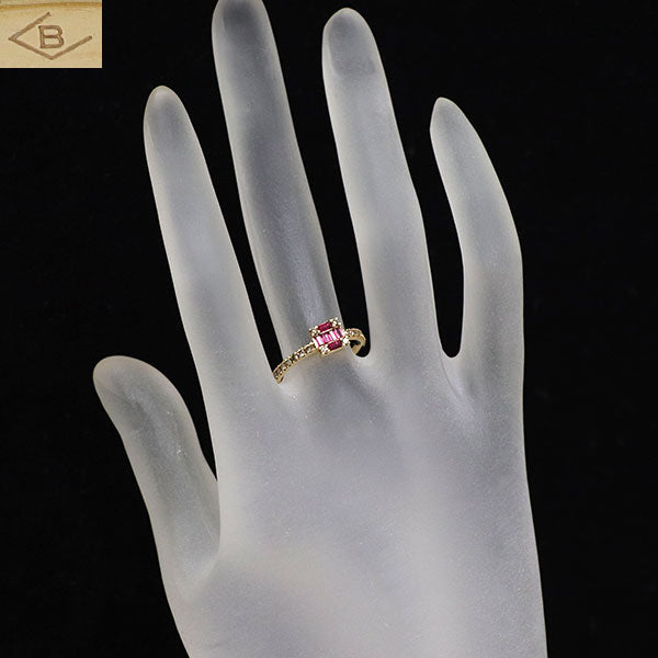 ベルシオラ K18YG ルビー ダイヤモンド リング D0.23ct