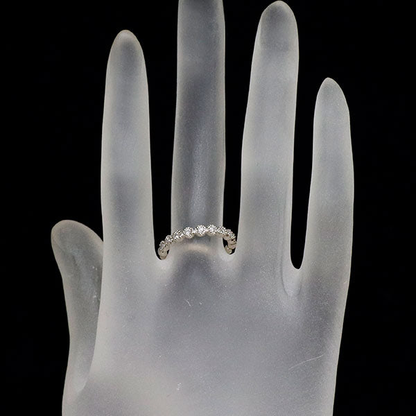 ポンテヴェキオ K18WG ダイヤモンド リング 0.17ct ハーフエタニティ