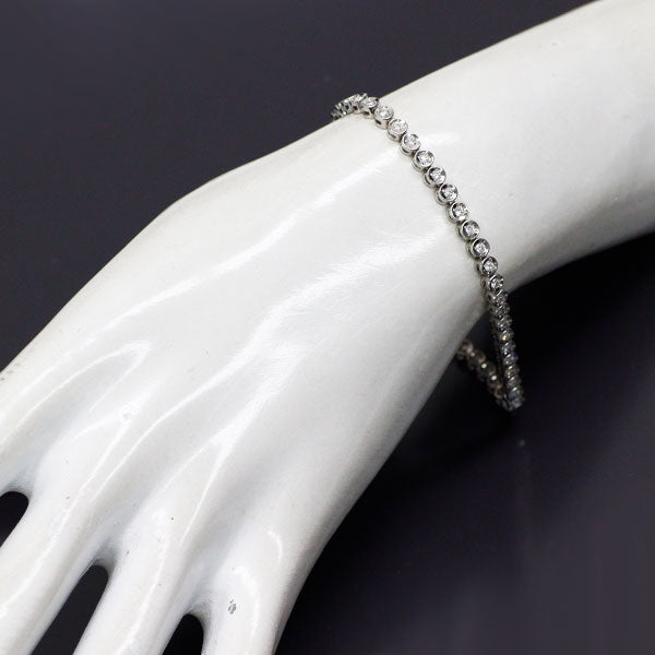 Pt850 ダイヤモンド ブレスレット 1.00ct テニス