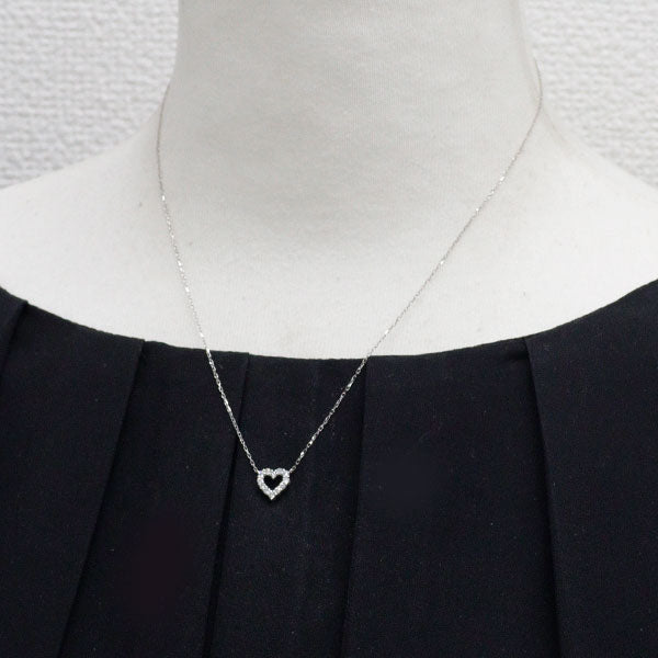 Pt900/ Pt850 ダイヤモンド ペンダントネックレス 0.20ct ハート