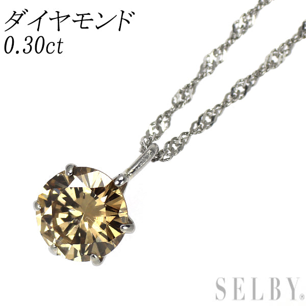 Pt1000/ Pt850 ダイヤモンド ペンダントネックレス 0.30ct