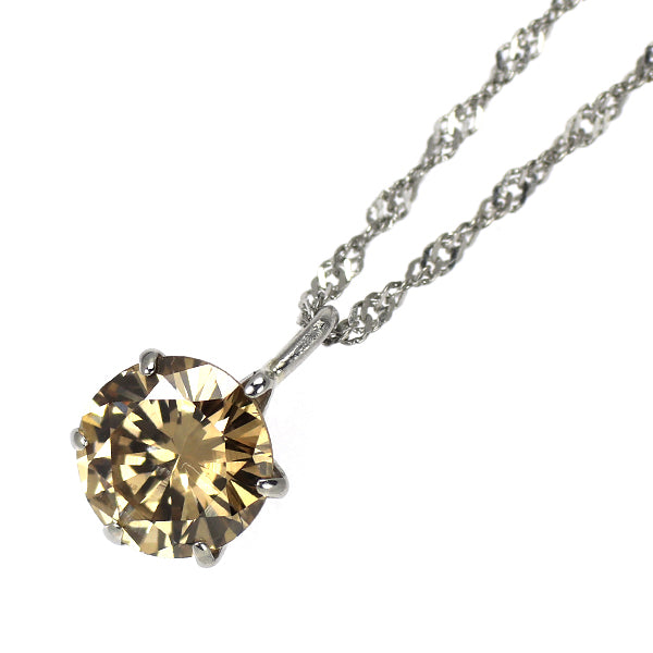 Pt1000/ Pt850 ダイヤモンド ペンダントネックレス 0.30ct