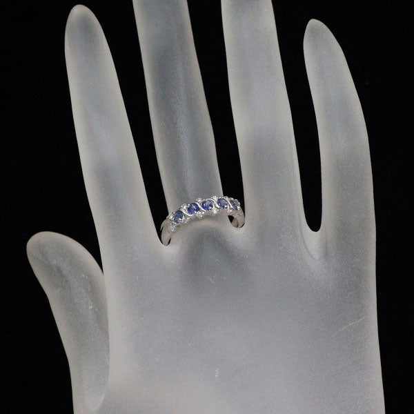 Pt900 サファイア ダイヤモンド リング 0.50ct D0.12ct