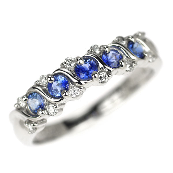 Pt900 サファイア ダイヤモンド リング 0.50ct D0.12ct — セルビー