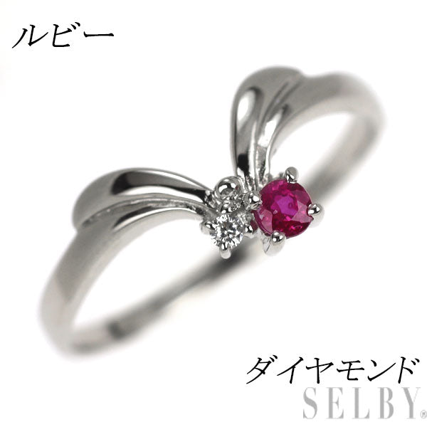 Pt900 ルビー ダイヤモンド リング — セルビーオンラインストア