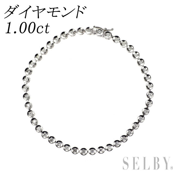K14wg 1カラット　ブレスレット K14WG ダイヤモンド テニス ブレスレット 1.00ct — セルビーオンライン