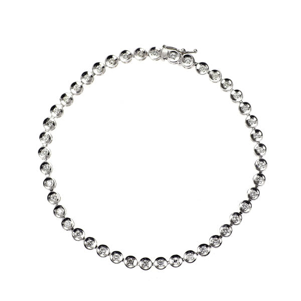 Ｋ14 WGダイヤブレスレット K14WG ダイヤモンド テニス ブレスレット 1.00ct — セルビーオンライン