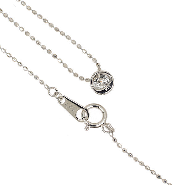K14WG ダイヤモンド ペンダントネックレス 0.05ct