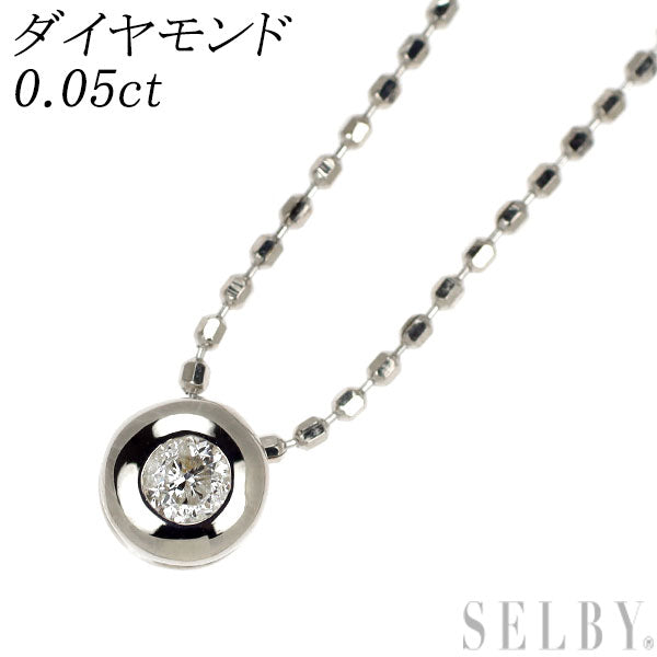 K14WG ダイヤモンド ペンダントネックレス 0.05ct