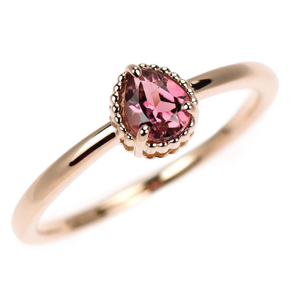 K10PG ペアシェイプ ピンクトルマリン リング — セルビーオンラインストア