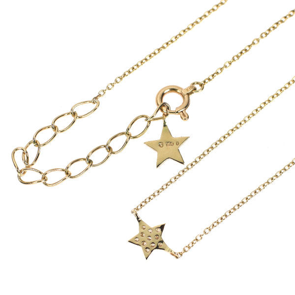 K10YG ダイヤモンド ペンダントネックレス 星 スター