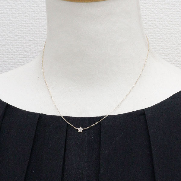 K10YG ダイヤモンド ペンダントネックレス 星 スター