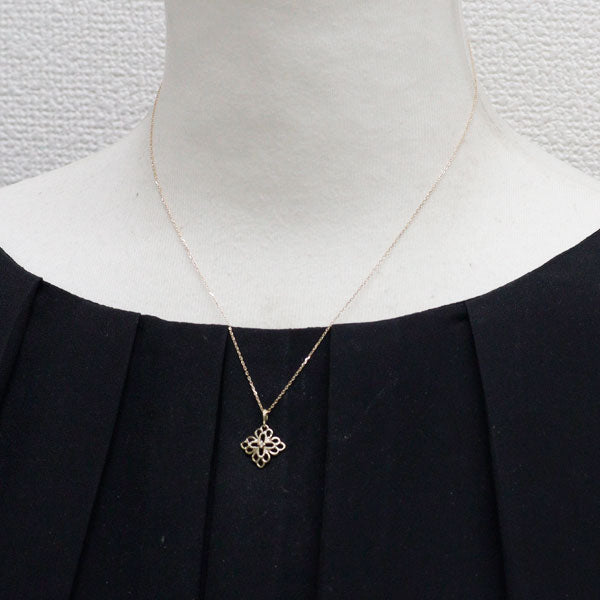 K10YGダイヤモンドペンダントネックレス K10YG ダイヤモンド ペンダントネックレス 0.01ct フラワー — セルビー