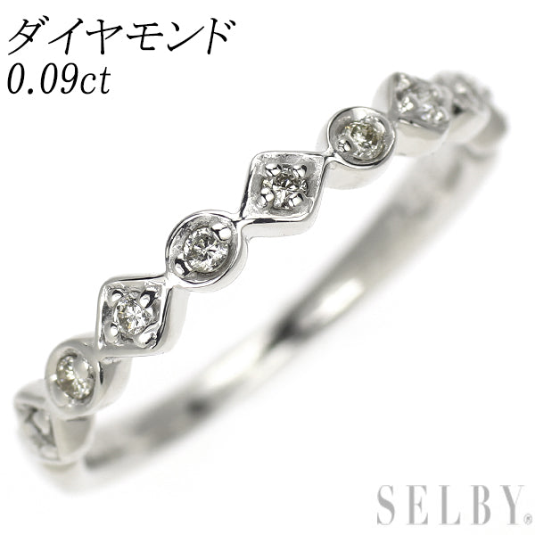 K18WG ダイヤモンド リング 0.09ct ピンキー