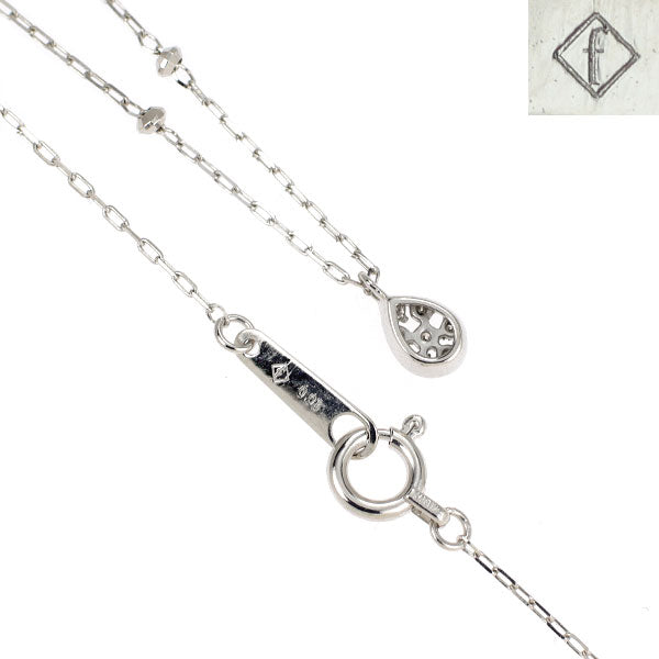 フェスタリア K18WG ダイヤモンド ペンダントネックレス 0.03ct