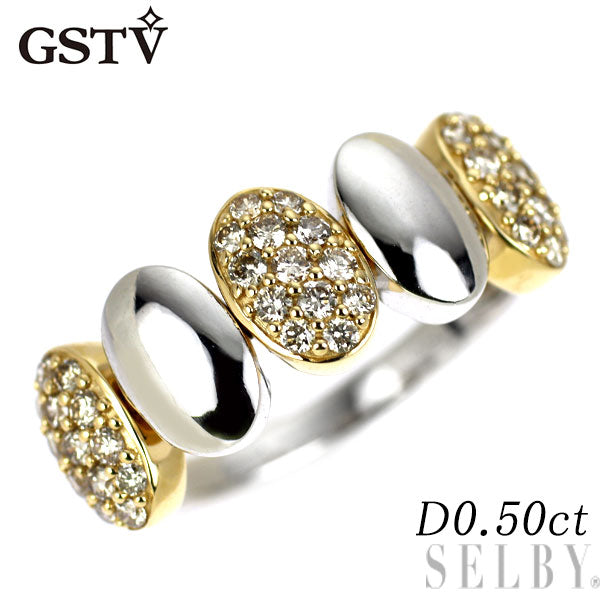 GSTV K18YG/WG ダイヤモンド リング 0.50ct