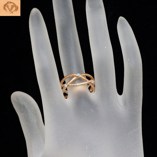 ローズヴィフ K18PG ダイヤモンド リング 0.19ct