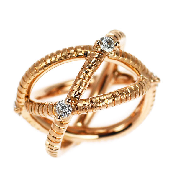 ローズヴィフ K18PG ダイヤモンド ペンダントネックレス 0.19ct
