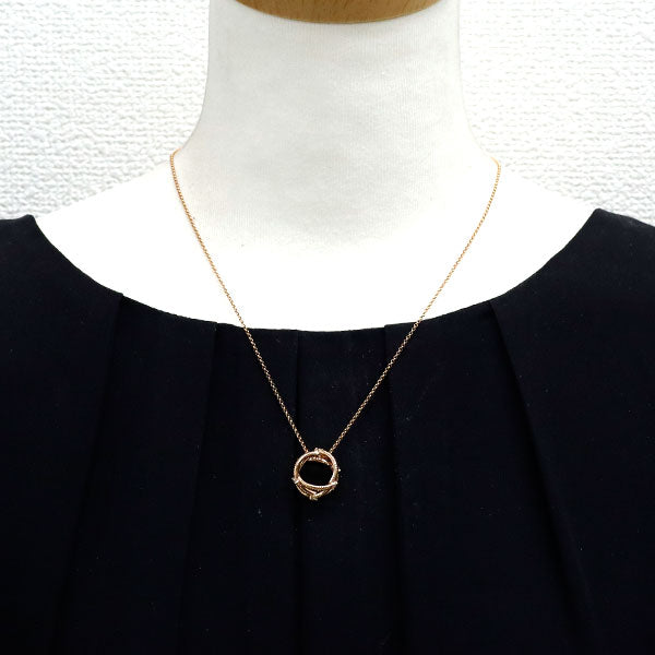 ローズヴィフ K18PG ダイヤモンド ペンダントネックレス 0.19ct