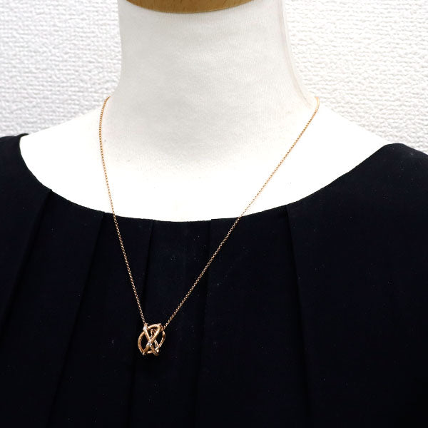 ローズヴィフ K18PG ダイヤモンド ペンダントネックレス 0.19ct