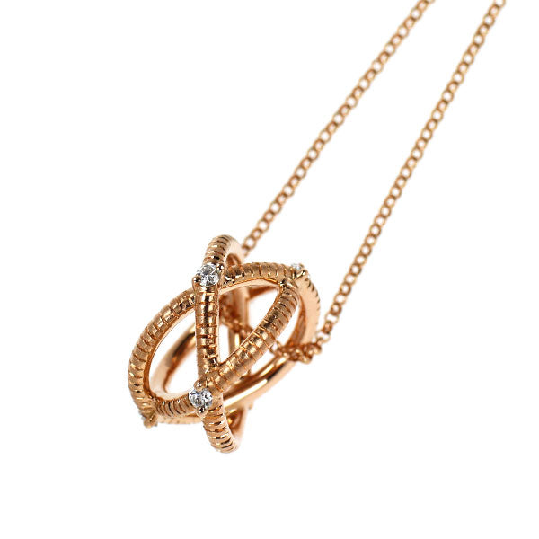 ローズヴィフ K18PG ダイヤモンド ペンダントネックレス 0.19ct