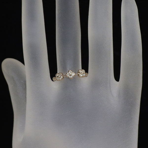 K18PG ダイヤモンド リング 0.17ct フラワー — セルビーオンラインストア