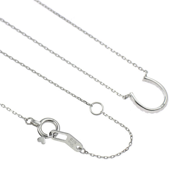 スタージュエリー K18WG ダイヤモンド ペンダントネックレス 0.05ct 馬蹄 ホースシュー