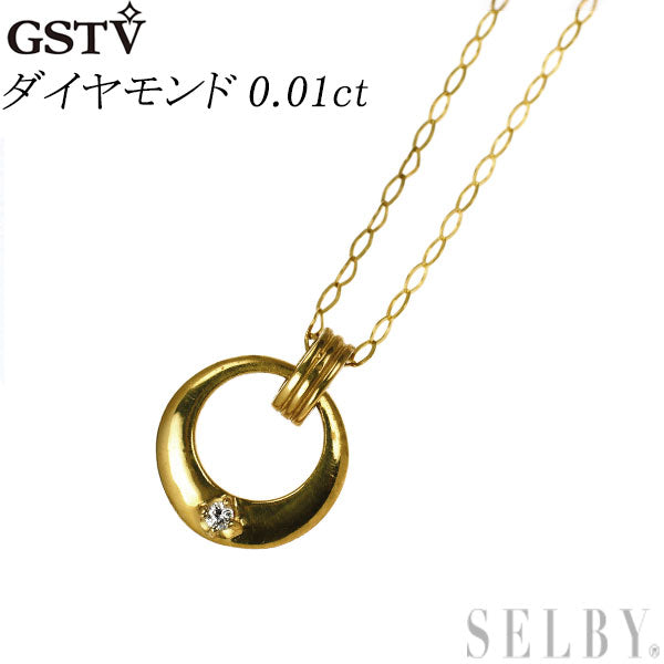 GSTV K24YG ダイヤモンド ペンダントネックレス 0.01ct