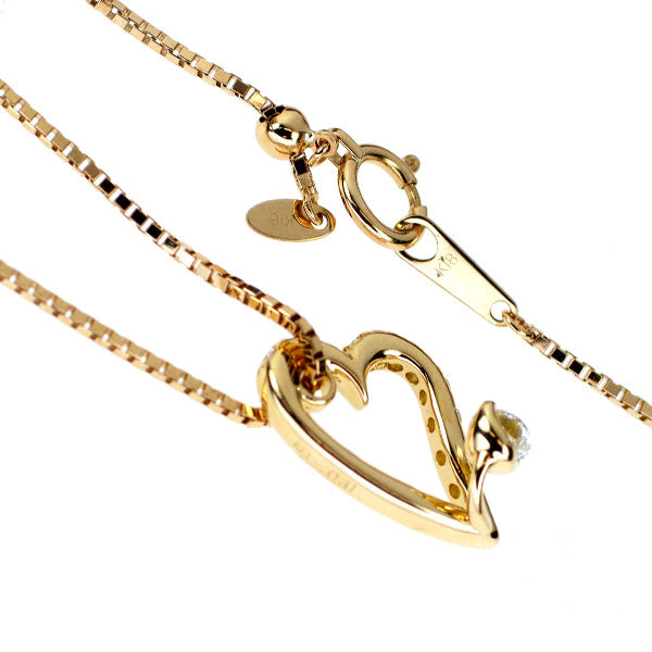 K18YG ダイヤモンド ペンダントネックレス 0.31ct ハート