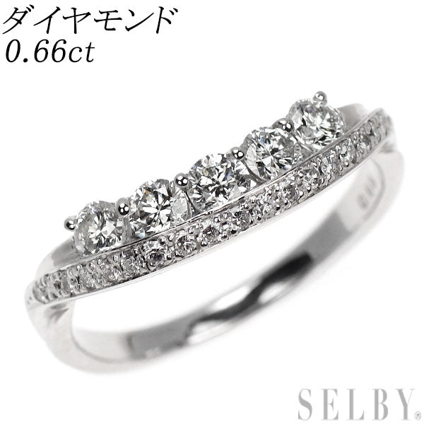 K18WG ダイヤモンド リング 0.66ct