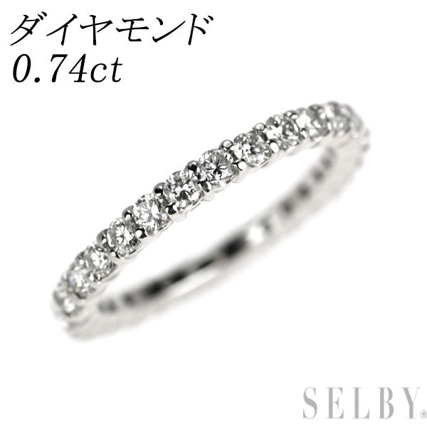K18WG ダイヤモンド リング 0.74ct フルエタニティ ピンキー